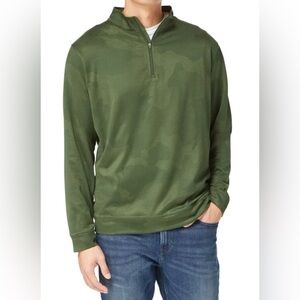 NWT Kirkland Signature Men’s Performance 1/4 Zip Green Camouflage Shirt XL